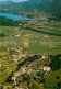 13644830 Gruyeres FR Au Fond Broc Et Lac De La Gruyere Vue Aérienne Gruyeres FR - Autres & Non Classés