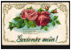 Prägekarte Gedenke Mein - Rote Rosen, Feldpost 28.12.1917 BS Rekruten-Depot - Sin Clasificación