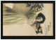 Mode-AK Frau Im Grünen Kleid Mit Rosen, HASBERGEN 2.7.1918 - Mode