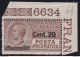 1924-25 Italia - Regno, Posta Pneumatica,  5  MNH** NUMERO DI TAVOLA 6634 - Other & Unclassified