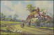 Ansichtskarte Gemälde Frühling Im Dorf, EF DOBROWITZ 12.5.43 Nach Komenského - Ohne Zuordnung