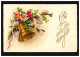 Künstler-AK Ostern Weidenkätzchen Blumen Glocke, LIMBERK 31.3.1939 - Other & Unclassified