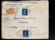 AFFRANCHISSEMENT COMPOSE SUR LETTRE RECOMMANDEE CHARGEE DE BORDEAUX CHARTRONS 1915 - Posttarife