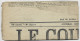 SAGE 1C SEUL JOURNAL COMPLET LE COURRIER DE SAONE ET LOIRE 25 FEVRIER 1882 OBL TYPO - 1877-1920: Période Semi Moderne