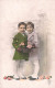 FANTAISIES - Enfants - Deux Petits Garçons - Tenant Un Bouquet De Fleurs - Colorisé - Carte Postale Ancienne - Sonstige & Ohne Zuordnung