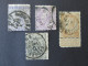 BELGIQUE 4 Timbres 1c 1866 Bruges 50c 1883 2f 1884 Anvers 50c 1893 Chancellerie Leopold II Belgie Belgium Timbre Stamps - Other & Unclassified
