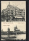 AK Köln A. Rh., Hotel Kölner Hof, Panorama Mit Dampfer  - Koeln