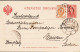 1905. RUSSIAN 3 KOP CARTE POSTALE With Additiona 1 KOP To Meissen, Sachsen Dated Mitau Den 17. Mai 1905. A... - JF544834 - Latvia