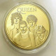 Pièce Médaille NEUVE Plaquée Or - Queen Freddie Mercury - Autres & Non Classés