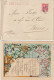 1896 - JAPAN - CARTE LITHOGRAPHIE + ENVELOPPE De YOKOHAMA => PARIS - Cartas & Documentos