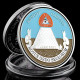 Pièce Médaille NEUVE Plaquée Argent - Franc-maçon Franc-maçonnerie (Réf 7) - Other & Unclassified