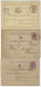 3 X CARTE-CORRESPONDANCE - Stempels COURTRAI - TOURNAI (Distillerie) - LIEGE - Cartoline 1871-1909