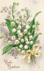 FLEURS - Un Bouquet De Muguet - Porte Bonheur - Colorisé - Carte Postale Ancienne - Fiori