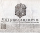 1684 MANIFESTO VITTORIO AMEDEO II - Documents Historiques