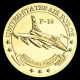 Delcampe - Pièce Médaille NEUVE Plaquée Or - US Air Force F-16 Fighting Falcon - Autres & Non Classés