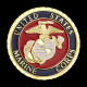 Pièce Médaille NEUVE Plaquée Or - Etats-Unis US Marine Corps Guerre Du Vietnam (Réf 1) - Autres & Non Classés