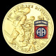 Pièce Médaille NEUVE Plaquée Or - Etats-Unis US Army 82 Nd Airborne - Otros & Sin Clasificación