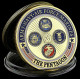 Pièce Médaille NEUVE Plaquée Or - Etats-Unis US Army Pentagone Air Force Navy Marine Corps - Other & Unclassified