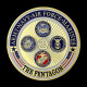 Pièce Médaille NEUVE Plaquée Or - Etats-Unis US Army Pentagone Air Force Navy Marine Corps - Otros & Sin Clasificación