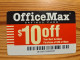 Office Max Customer Card USA - Sonstige & Ohne Zuordnung