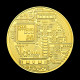 Pièce Médaille NEUVE Plaquée Or - Bitcoin BTC - Andere & Zonder Classificatie