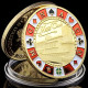 Pièce Médaille NEUVE Plaquée Or - Monaco Monte-Carlo Casino Poker Lucky Coin - Other & Unclassified