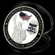 Pièce Médaille NEUVE Plaquée Argent - Etats-Unis USA CIA Aigle Eagle Statue De La Liberté - Otros & Sin Clasificación