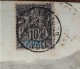 Cachet Chandernagor 1904 Timbre 10 Centimes N°5 Sur Carte Postale Aden Cachet D'arrivée Moissac Au Dos - Briefe U. Dokumente