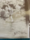 Réal Photo Ancienne Scène De Plage Les Enfants 1914 - Pin-up