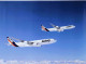 Airbus A340-200 And A340-300 Flying In Formation -  +/- 180 X 130 Mm. - Photo Presse Originale - Aviation