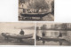 SANCOINS : Lot De 3 Cartes Photo (bateau En Construction (GUEDARD Scieur De Long) - Très Bon état - Sancoins