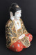 Magnifique Statuette De Bouddha En Porcelaine Satsuma (25,5x18x14 Cm) Finement Décoré, Chine, 1970/1980 - Art Asiatique