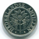 25 CENTS 1990 ANTILLES NÉERLANDAISES Nickel Colonial Pièce #S11262.F.A - Nederlandse Antillen