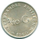 1/10 GULDEN 1960 NETHERLANDS ANTILLES SILVER Colonial Coin #NL12292.3.U.A - Nederlandse Antillen