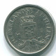 10 CENTS 1971 ANTILLES NÉERLANDAISES Nickel Colonial Pièce #S13475.F.A - Niederländische Antillen