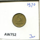5 AGOROT 1970 ISRAEL Coin #AW752.U.A - Israël