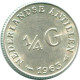 1/4 GULDEN 1962 ANTILLAS NEERLANDESAS PLATA Colonial Moneda #NL11169.4.E.A - Netherlands Antilles