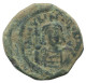 FLAVIUS MAURICIUS 1/2 FOLLIS Antique BYZANTIN Pièce 6.4g/24mm #AA533.19.F.A - Bizantinas