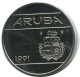 25 CENTS 1991 ARUBA Coin (From BU Mint Set) #AH068.U.A - Aruba