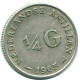 1/4 GULDEN 1965 ANTILLES NÉERLANDAISES ARGENT Colonial Pièce #NL11363.4.F.A - Antilles Néerlandaises