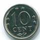 10 CENTS 1979 NETHERLANDS ANTILLES Nickel Colonial Coin #S13586.U.A - Antilles Néerlandaises