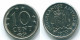 10 CENTS 1979 NETHERLANDS ANTILLES Nickel Colonial Coin #S13586.U.A - Netherlands Antilles
