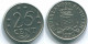 25 CENTS 1970 NETHERLANDS ANTILLES Nickel Colonial Coin #S11469.U.A - Antilles Néerlandaises