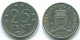 25 CENTS 1970 ANTILLES NÉERLANDAISES Nickel Colonial Pièce #S11429.F.A - Netherlands Antilles