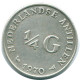 1/4 GULDEN 1970 NETHERLANDS ANTILLES SILVER Colonial Coin #NL11623.4.U.A - Antilles Néerlandaises