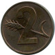 2 RAPPEN 1970 SUIZA SWITZERLAND Moneda #AY108.3.E.A - Andere & Zonder Classificatie