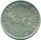 1/10 GULDEN 1960 NETHERLANDS ANTILLES SILVER Colonial Coin #NL12288.3.U.A - Netherlands Antilles
