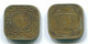 5 CENTS 1966 SURINAME NÉERLANDAIS NETHERLANDS Nickel-Brass Colonial Pièce #S12857.F.A - Suriname 1975 - ...