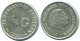 1/4 GULDEN 1960 NIEDERLÄNDISCHE ANTILLEN SILBER Koloniale Münze #NL11034.4.D.A - Netherlands Antilles