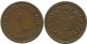 1 PFENNIG 1912 D DEUTSCHLAND Münze GERMANY #AE589.D.A - 1 Pfennig